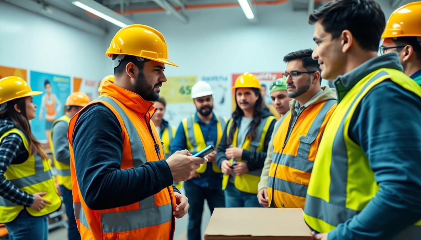 Enhance your skills with construction safety training in a lively group setting.