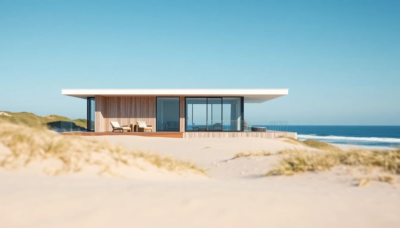 Beautiful modern beach house on Orleans Cape with breathtaking coastal views.