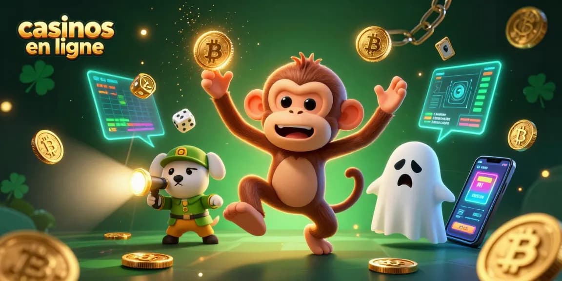 Jouer aux casinos en ligne avec un singe fantomatique 3D basé dans un casino hanté.