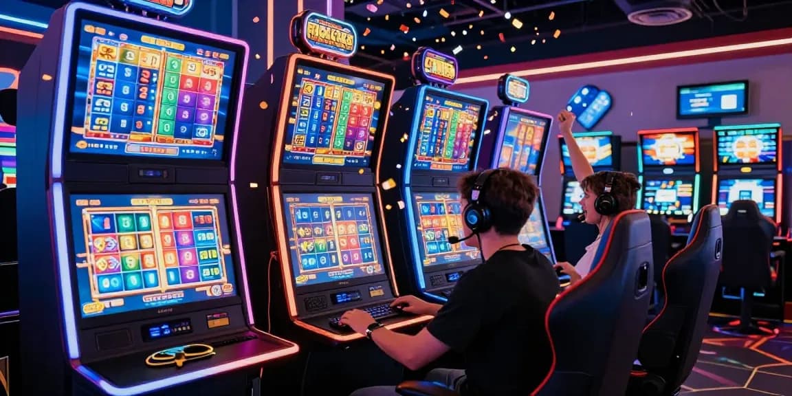 Player celebrating a big win in an online casino using slot deposit 5k for exciting gaming experience.