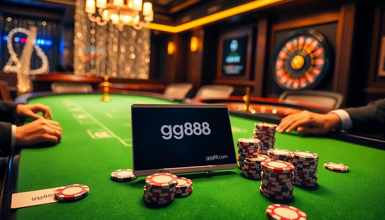 Experience the thrill of winning at gg88.com with high-stakes poker night visuals.
