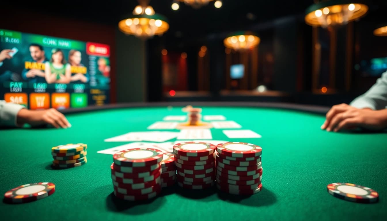 Experience the excitement of idn poker at a luxurious online casino table.