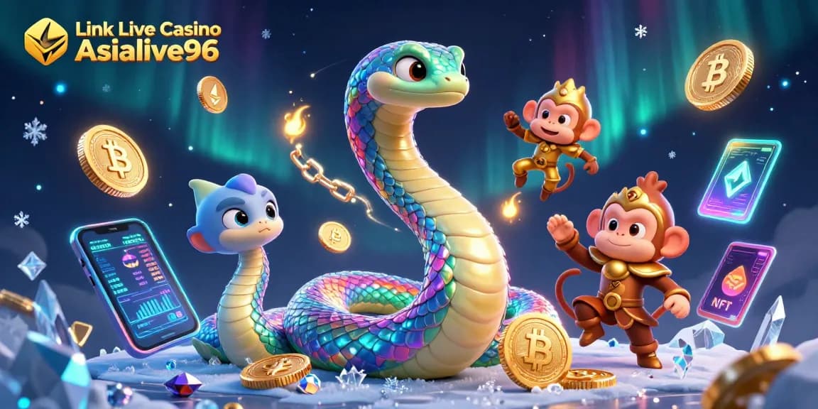 Experience thrilling gaming action with Link Live Casino Asialive96 in a vibrant fantasy scene.