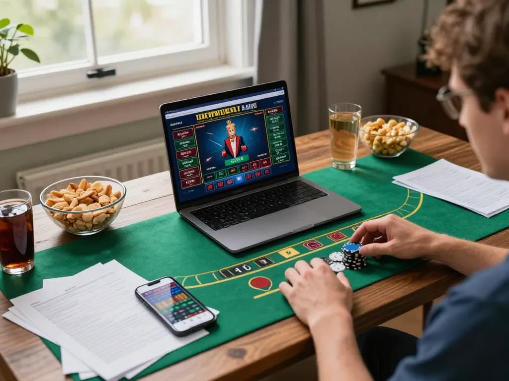 Experience thrilling gameplay at Nhà cái PUB88 with a player immersed in live blackjack action at home