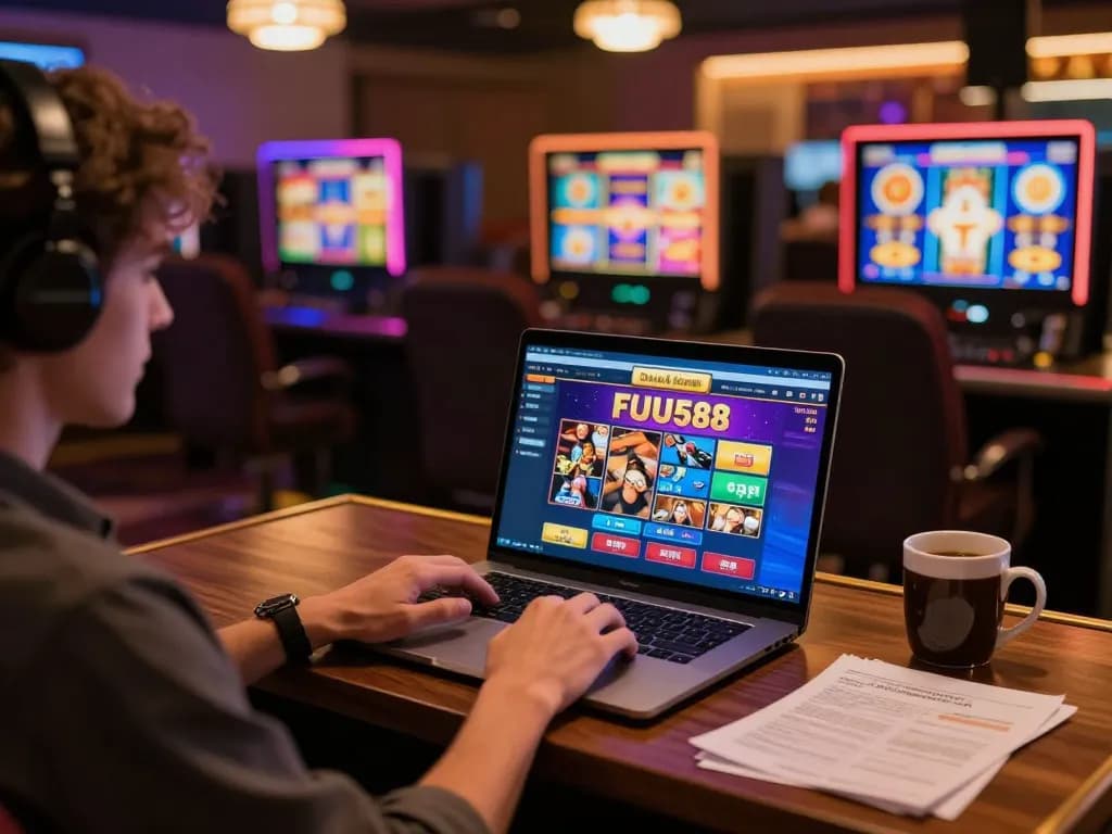Player enjoying an engaging online gaming session at five88 with coffee and strategy notes visible