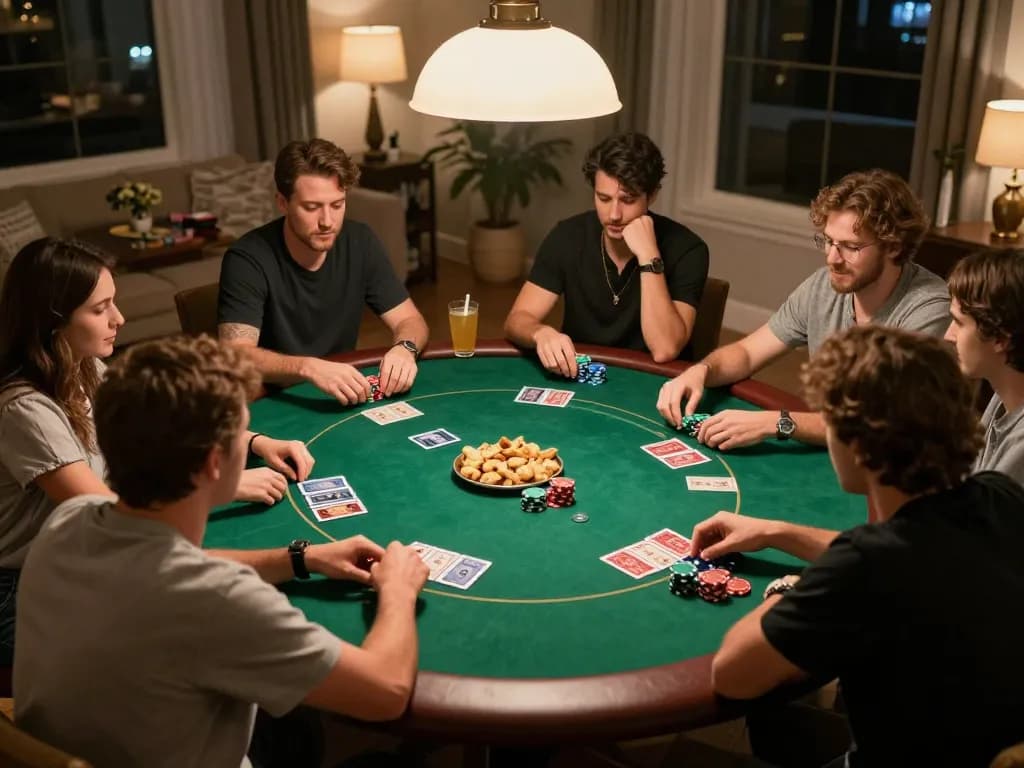 Iwin poker game night with friends enjoying strategy and fun in a cozy atmosphere