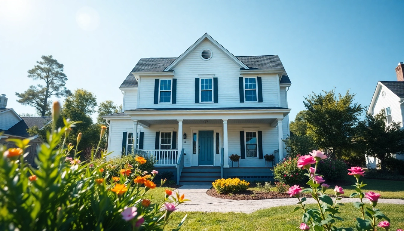 Colonial home new build construction showcasing a charming newly built house in a lush suburban setting.
