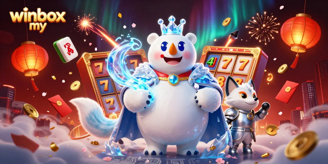 Winbox my spins with exciting slot reels and 3D characters in an immersive casino atmosphere.