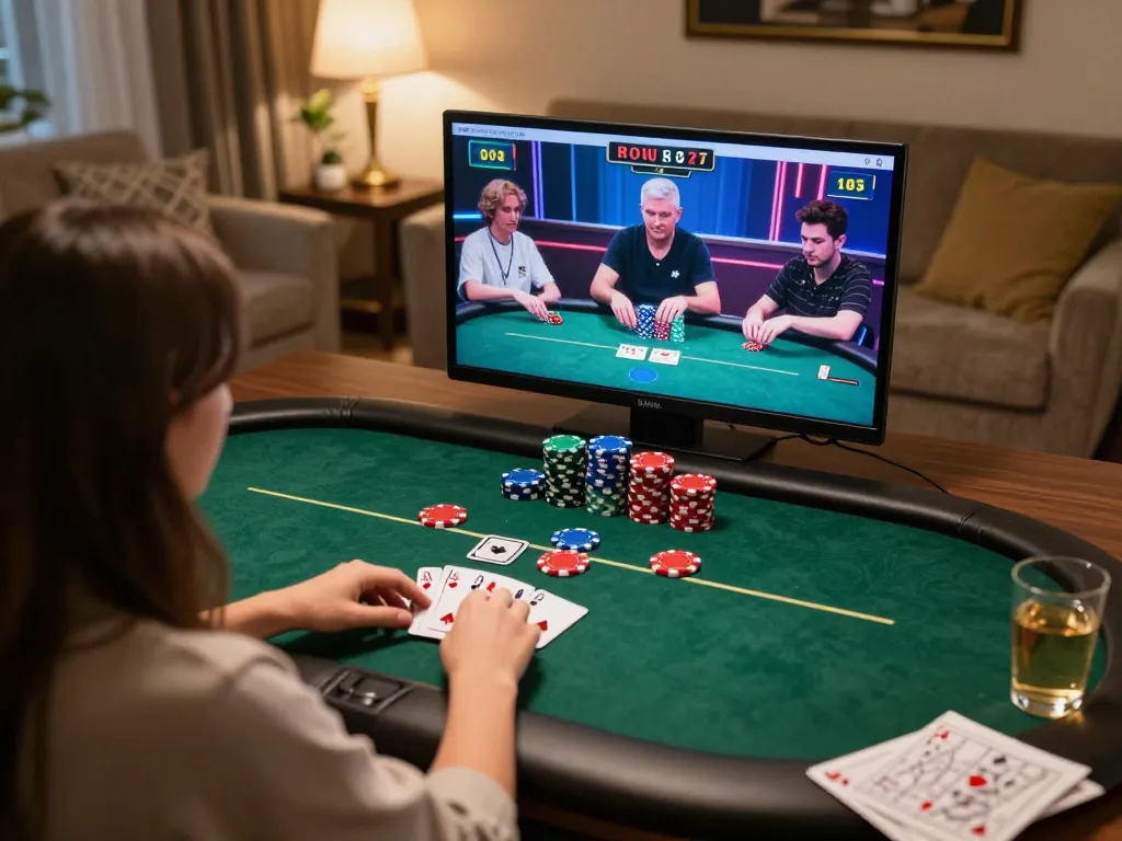 Engaged player at u888 online poker table with dynamic betting and strategic gameplay.