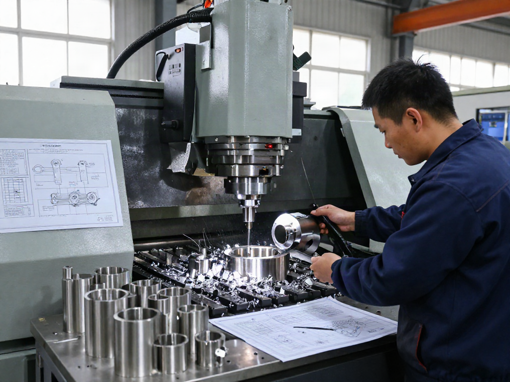 Skilled CNC stainless steel parts suppliers in a precision machining workshop showcasing craftsmanship and innovation.
