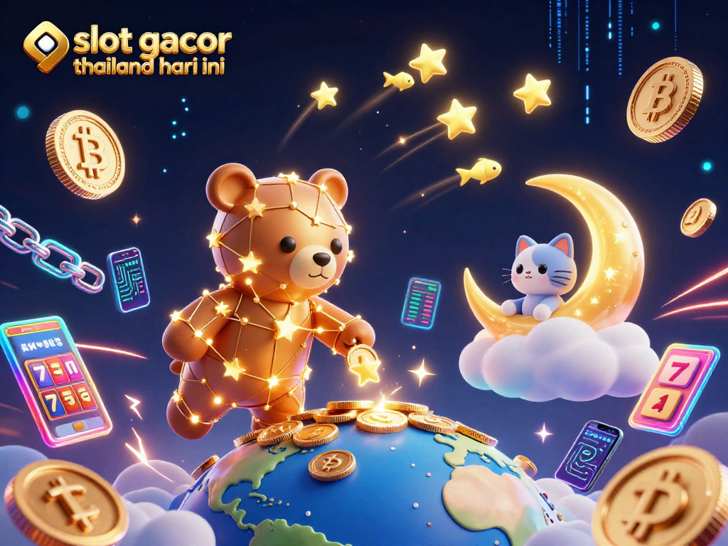 Experience thrilling slot gacor thailand hari ini action with vibrant cosmic characters and crypto elements.