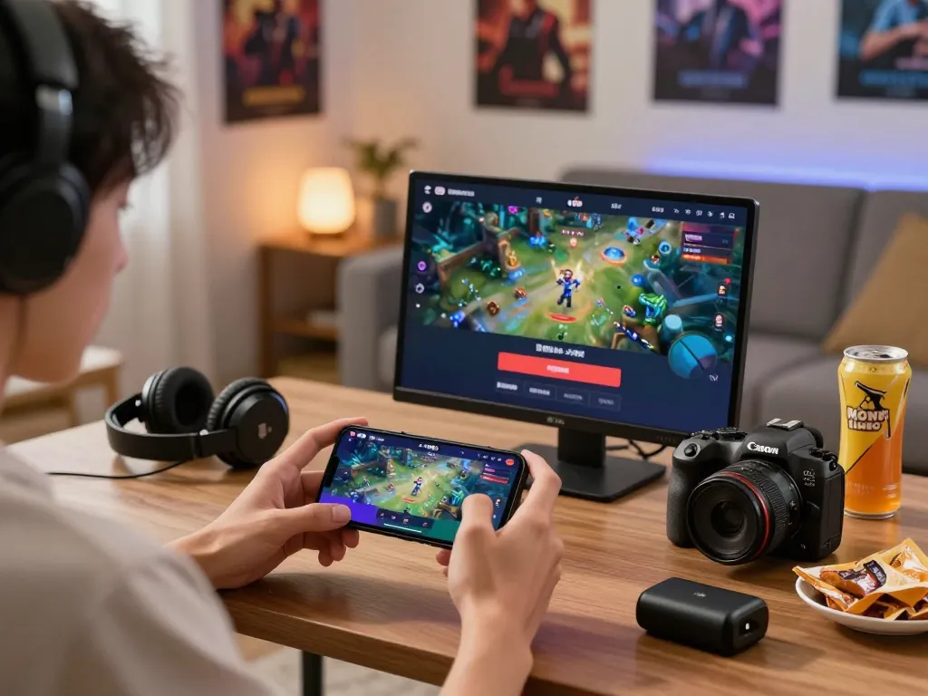 Player preparing for mantra88 login in a cozy gaming setup with snacks and headphones.