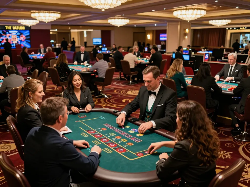Exciting gameplay at top 10 nhà cái uy tín casino with players engaging in various games.