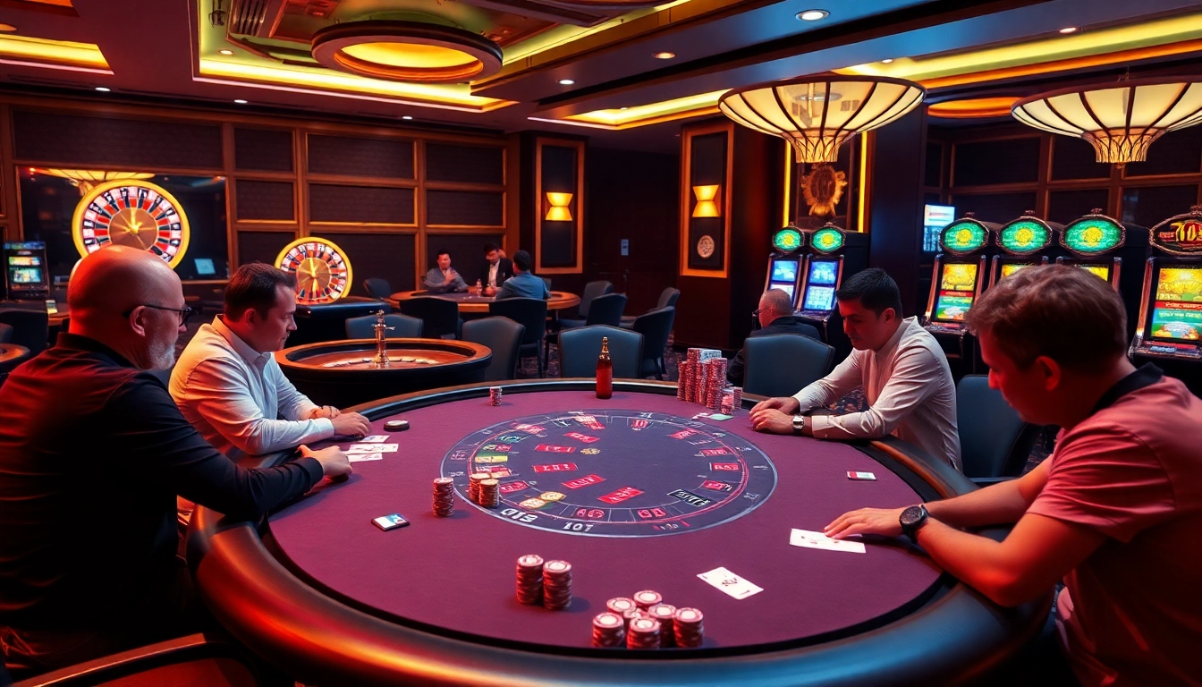 Experience the excitement of 68 game bài with vibrant poker chips and lively casino gameplay.