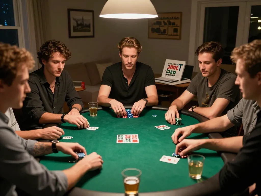 Poker players engaging in gameplay while using BK8 strategies for winning.