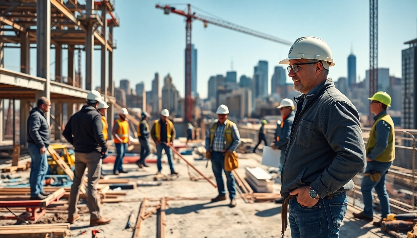 New York Commercial General Contractor managing a busy construction site in New York City.
