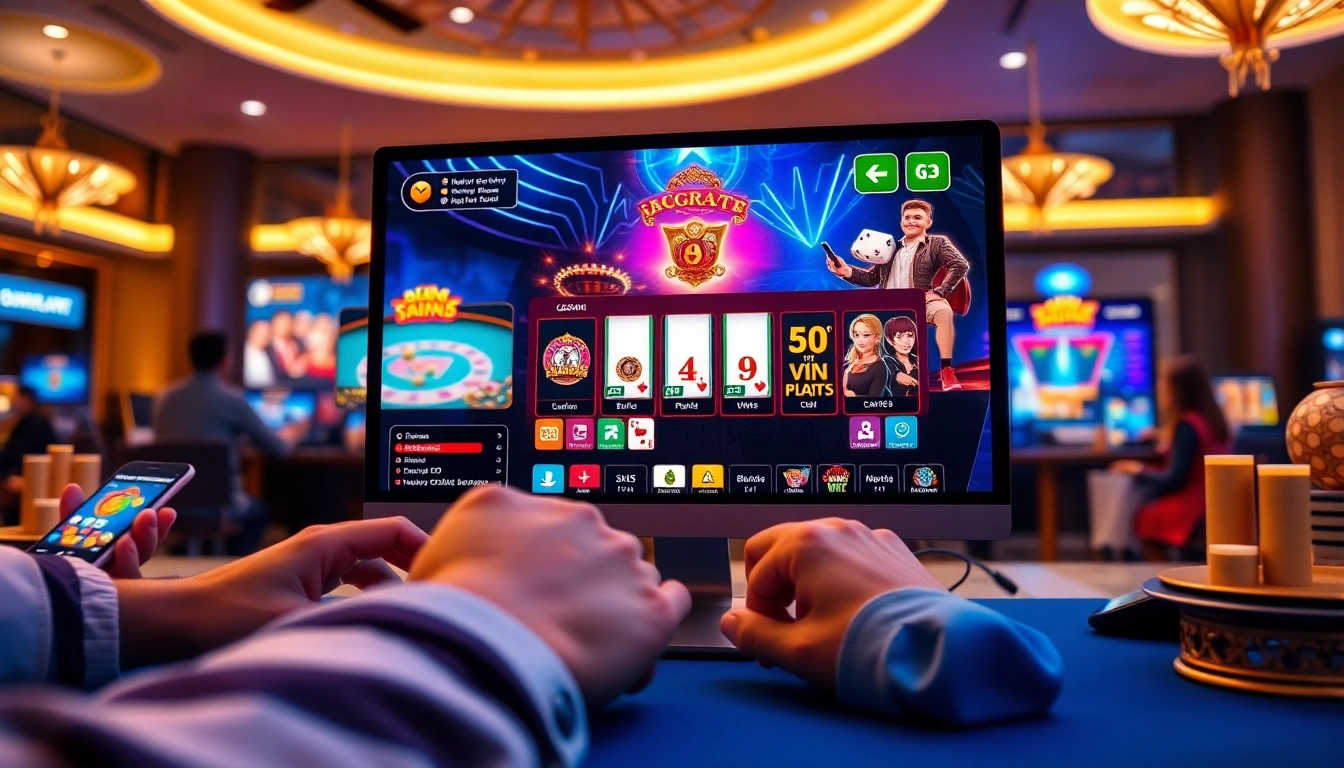 Engaging online casino interface showcasing 69 VN games with vibrant visuals and user interaction.