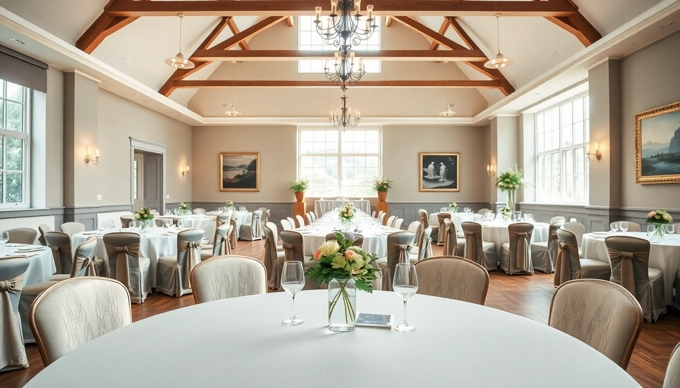 Stowe Venue Hire showcases a stunning event space with elegant decor and natural lighting.