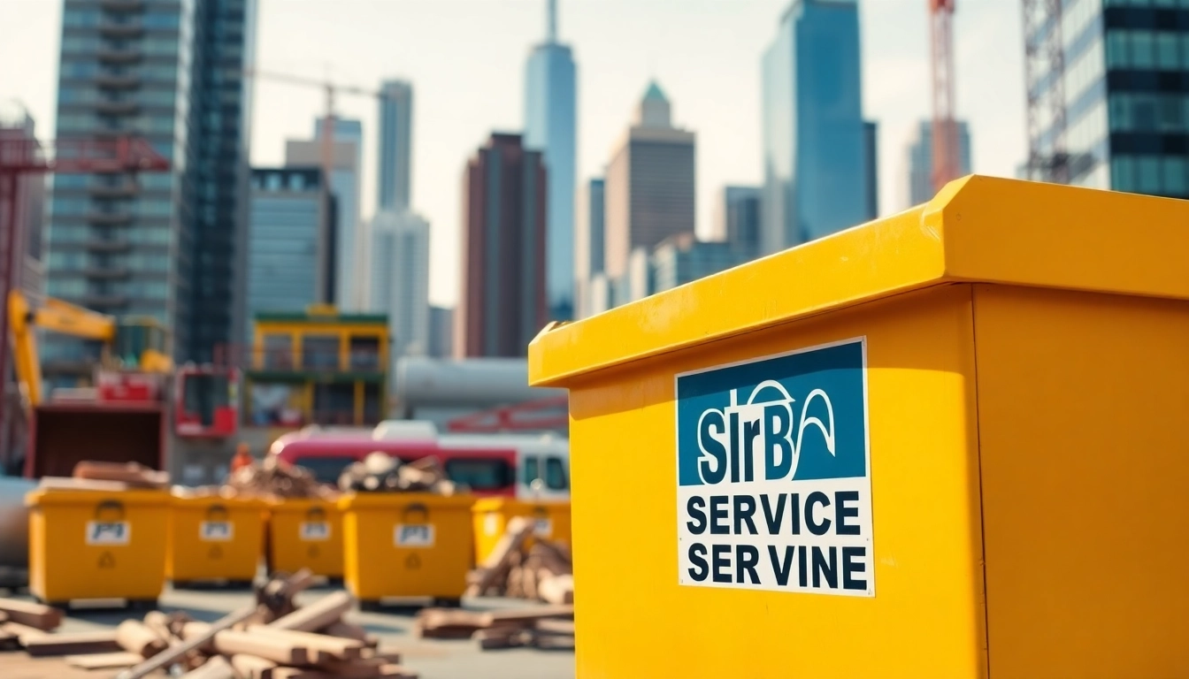 Showcasing a dumpster rental service Edmonton AB in an urban landscape for efficient waste management.