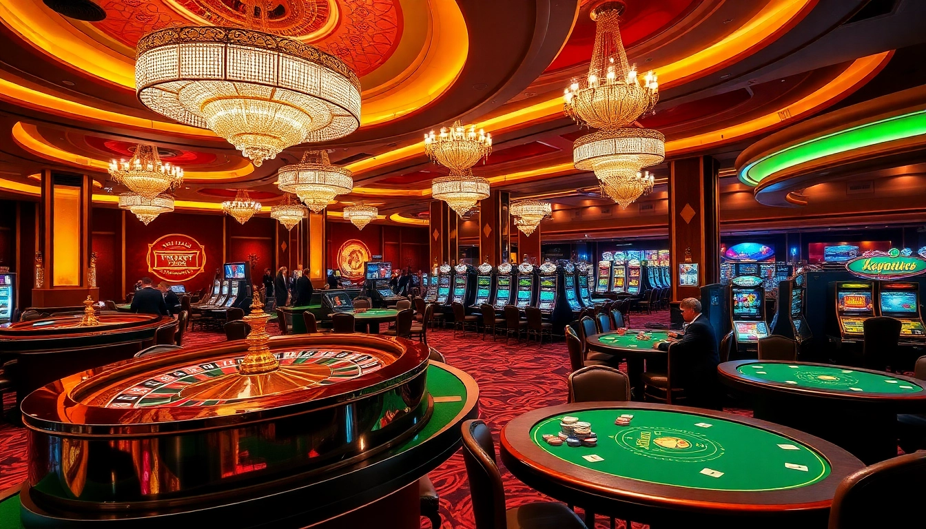 Kqxs gambling enthusiasts enjoying a thrilling game at an elegant casino.