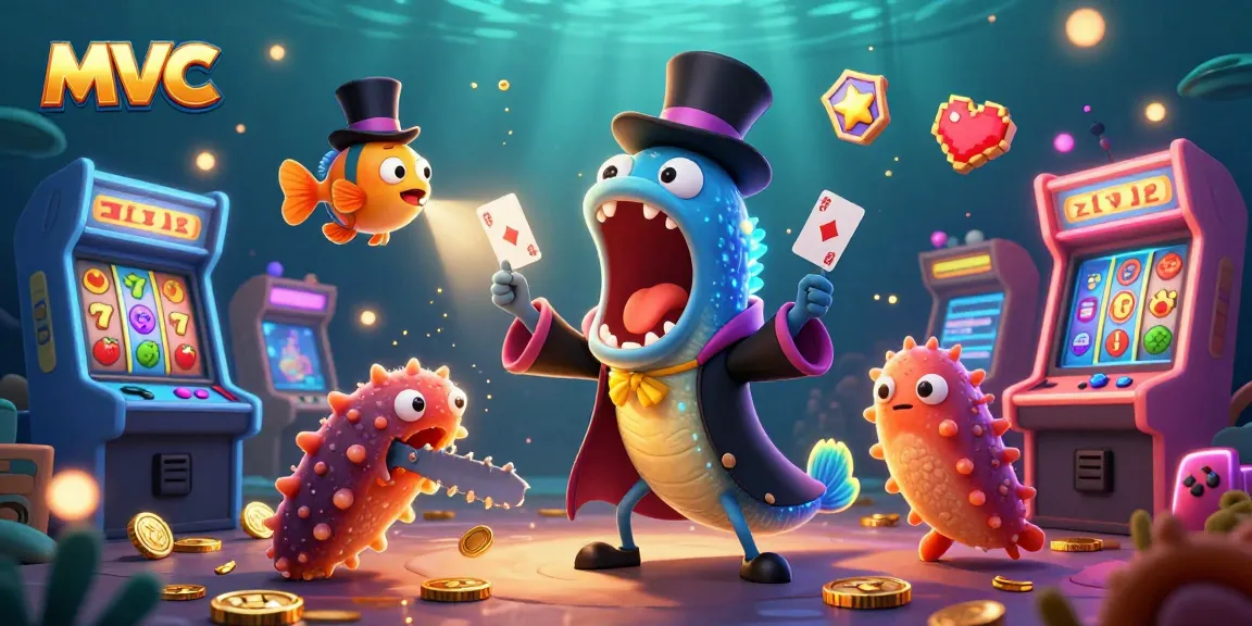Experience thrilling gameplay at mvc with a vibrant deep-sea casino scene featuring unique characters and slot elements.
