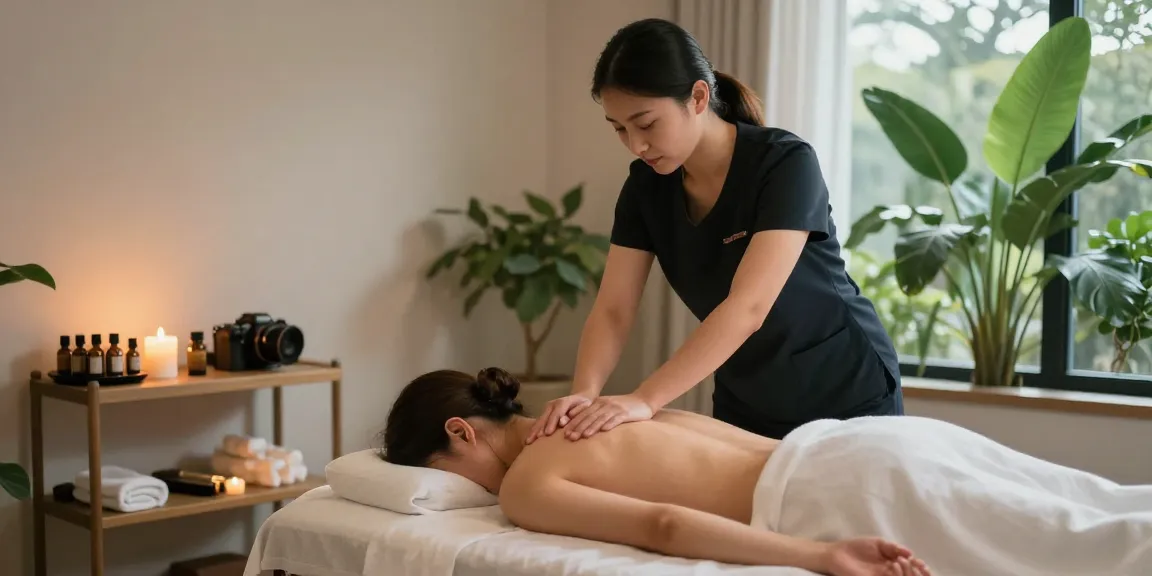 성정동 마사지 전문 스파에서 마사지 중인 모습