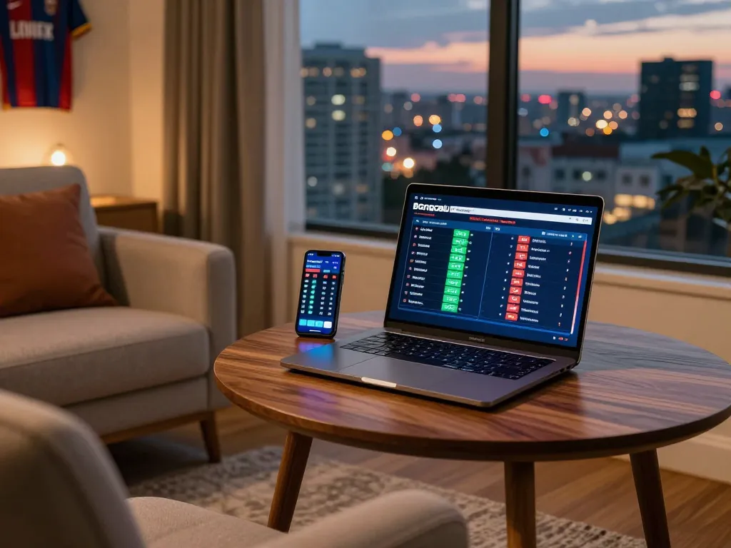 Bongdalu user placing strategic bets while enjoying live sports updates on a stylish home setup.
