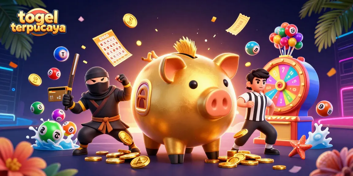 Experience the excitement of togel terpercaya with a vibrant casino scene featuring dynamic characters and game elements.