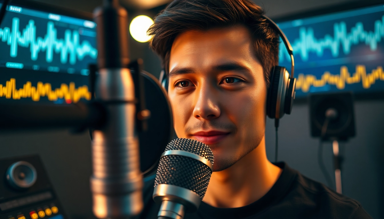 Experience the innovation of AI Voice technology in a professional studio environment.