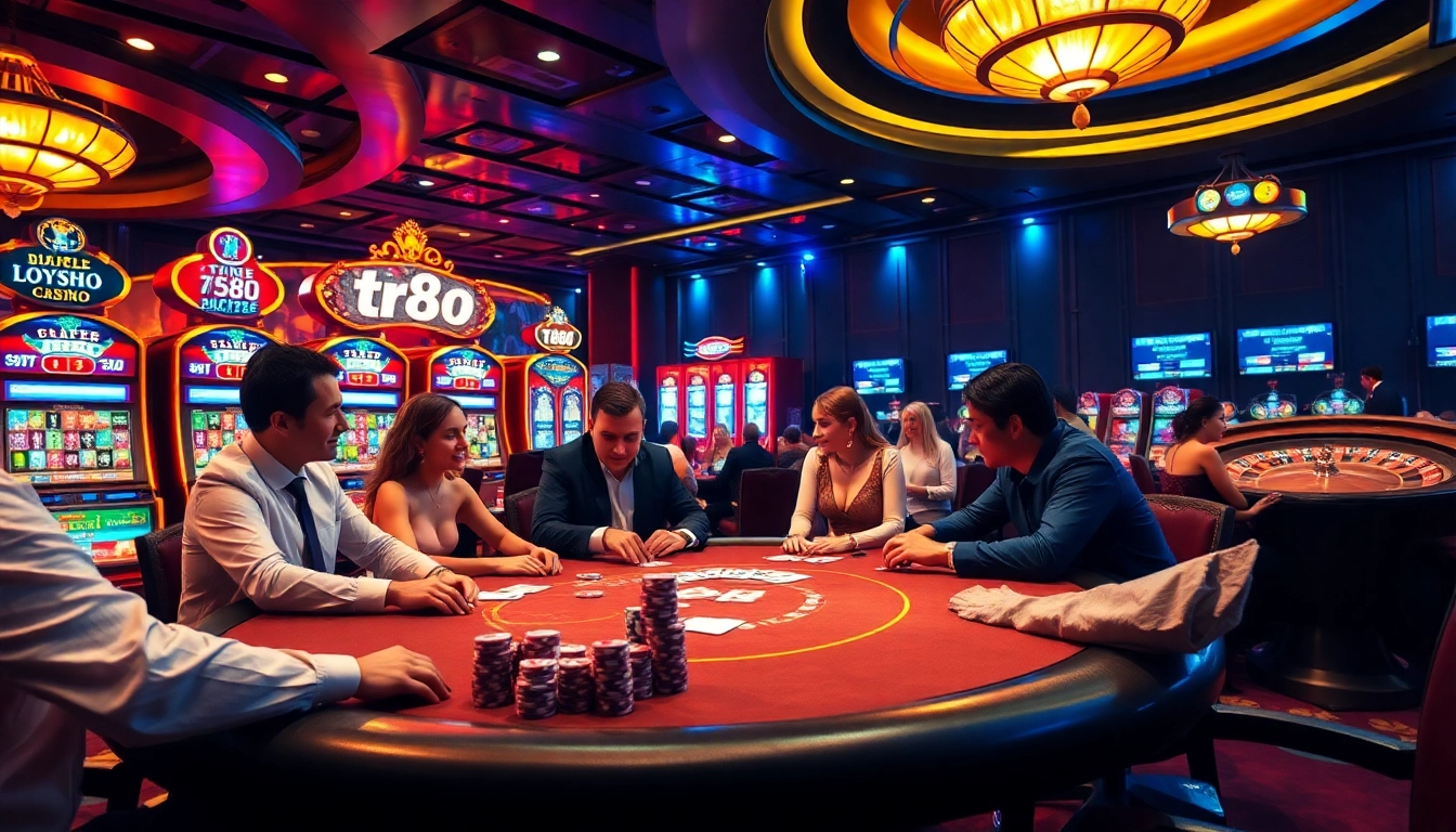 tr88 gameplay with vibrant casino elements including poker, slots, and roulette excitement