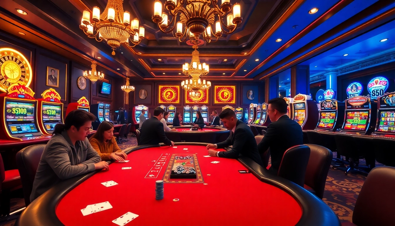 Experience action at nhà cái thabet with vibrant casino tables and engaging poker gameplay.