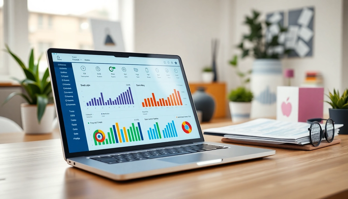 Visualizing Multi-Store analytics on a sleek dashboard showcasing vibrant sales metrics.