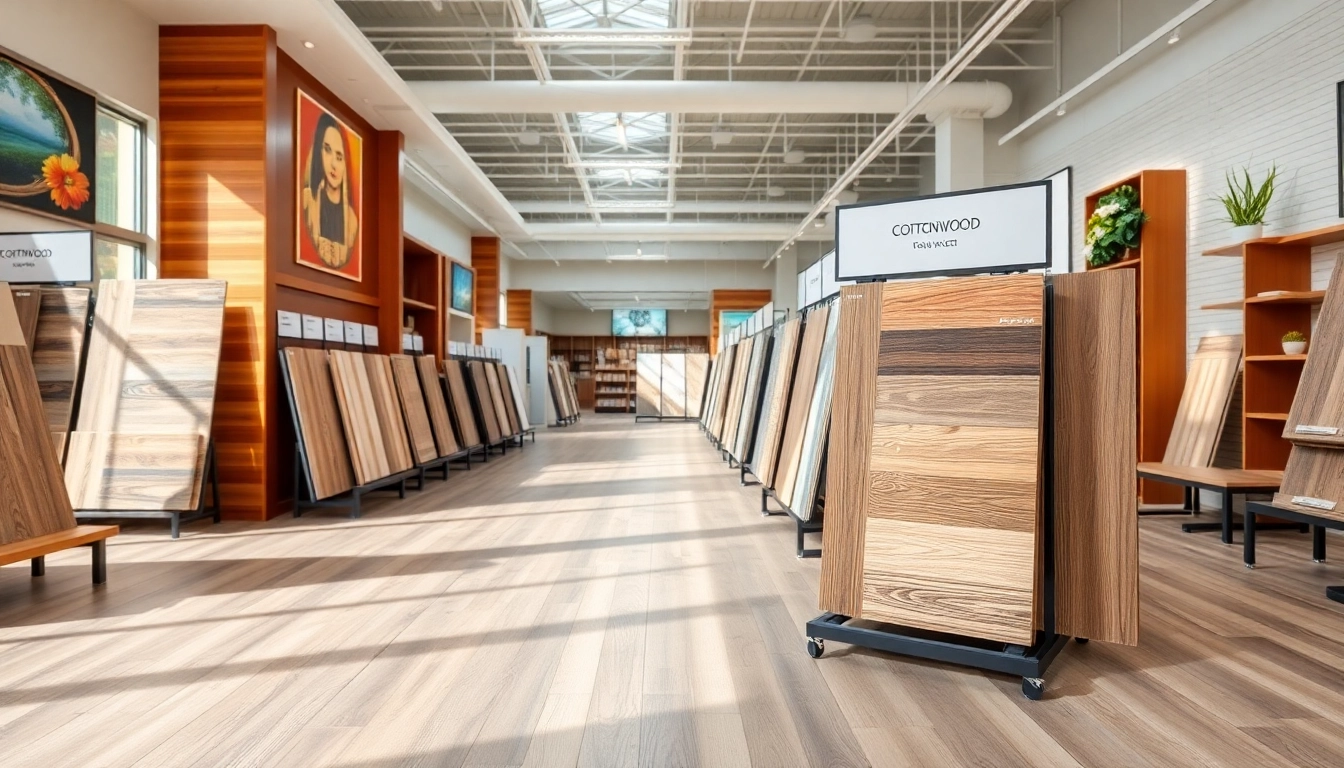 Browse flooring stores near me showcasing elegant vinyl flooring options in a bright showroom.