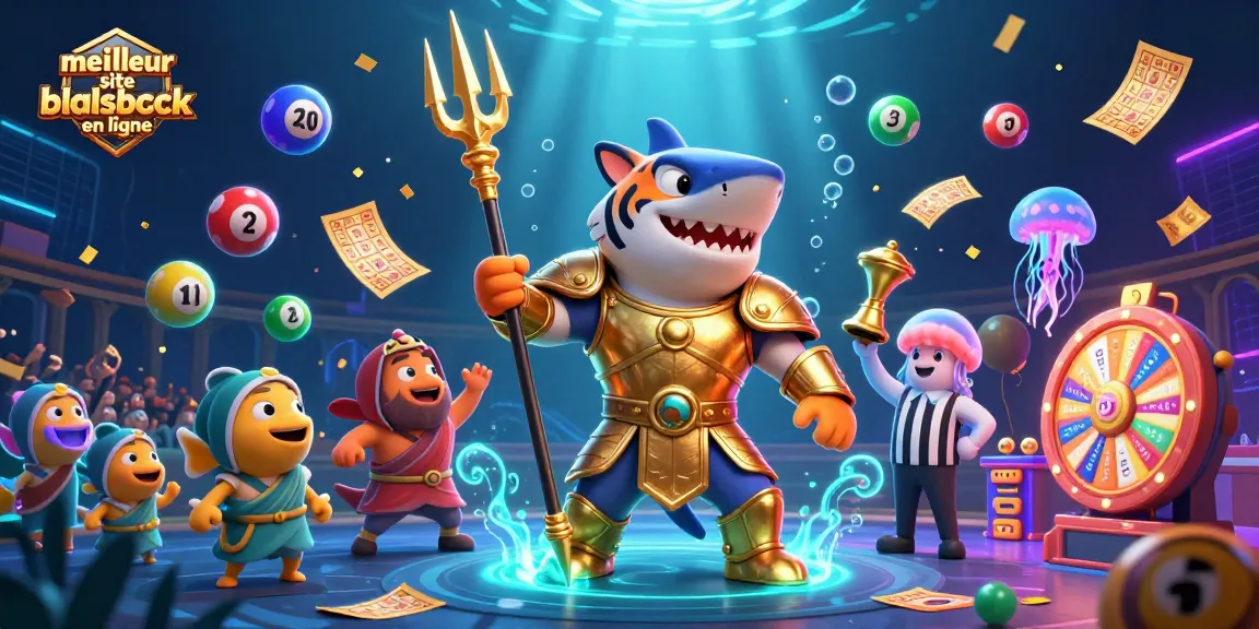 Gagnez sur le meilleur site blackjack en ligne grâce à une illustration dynamique de jeux de casino sous-marins.
