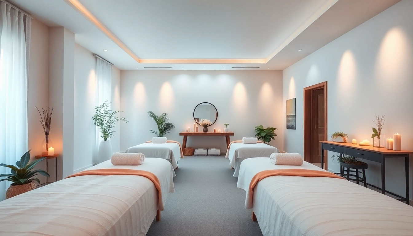 Inviting spa interior featuring tranquil colors and relaxation elements at https://forumup.org/.