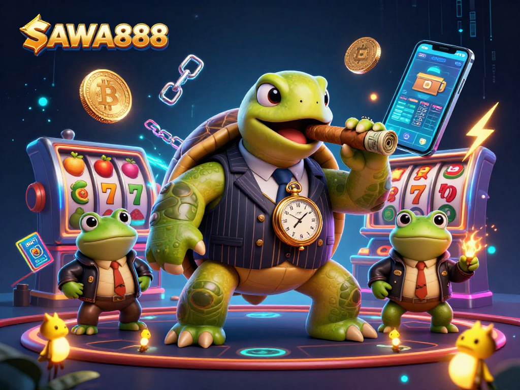 Experience thrilling gaming at SAWA888 with vibrant slots, crypto coins, and dynamic characters!