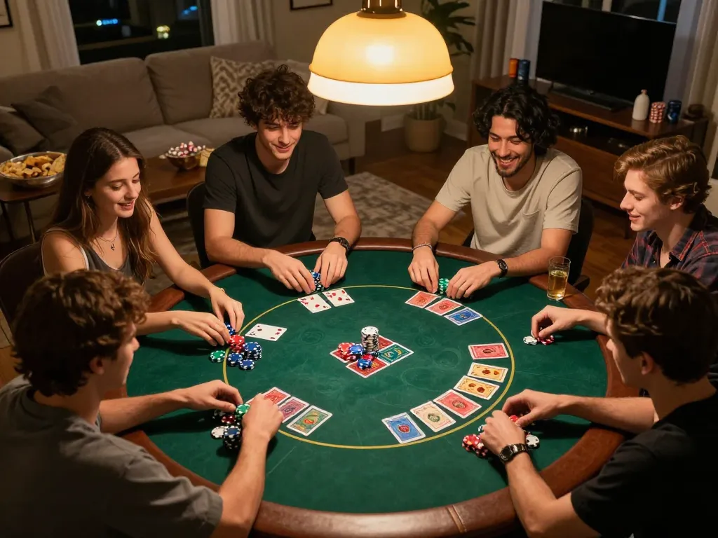 Players at a poker night enjoying strategic gameplay at Manclub.