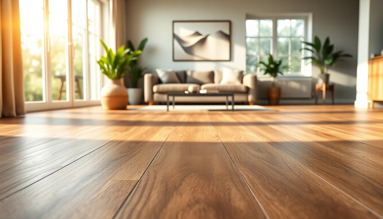 Stylish vinyl flooring enhancement in a modern living room with natural light.