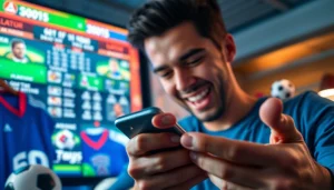 Engaged user exploring best online sportsbooks India on a vibrant smartphone app.
