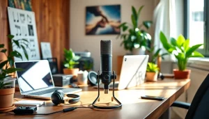 MV88 microphone showcased in a creative home studio, inviting artistic inspiration.