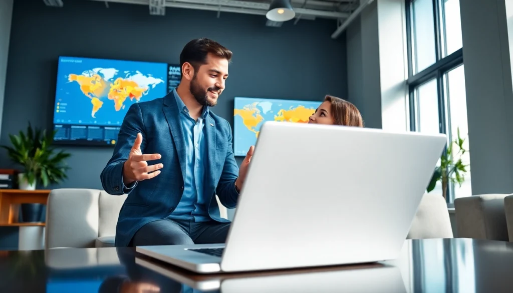 Engaging real estate professional analyzing logistics data, symbolizing Real Estate & Logistics integration.