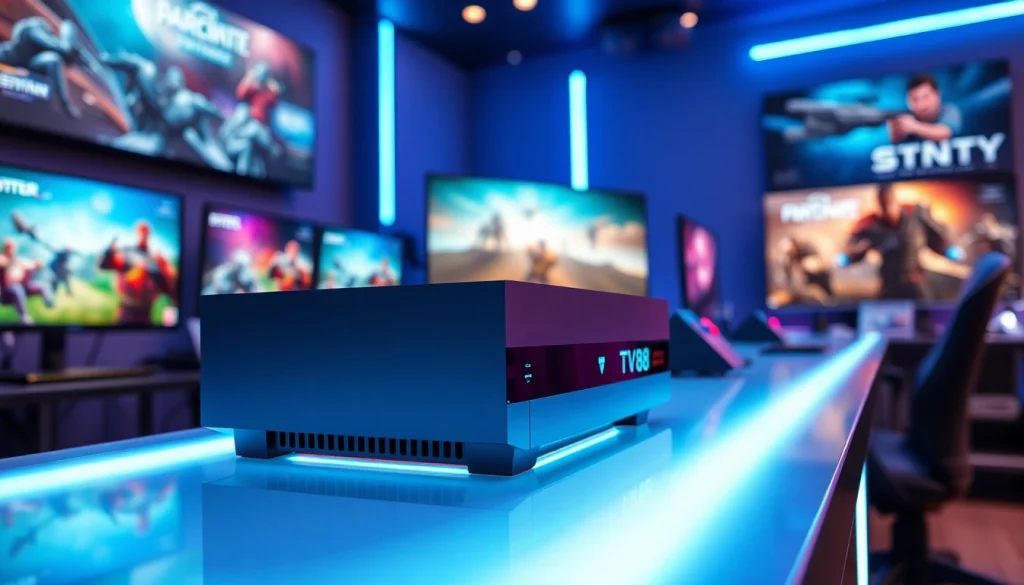 Experience the dynamic gaming world with TV88 console in an engaging setup.