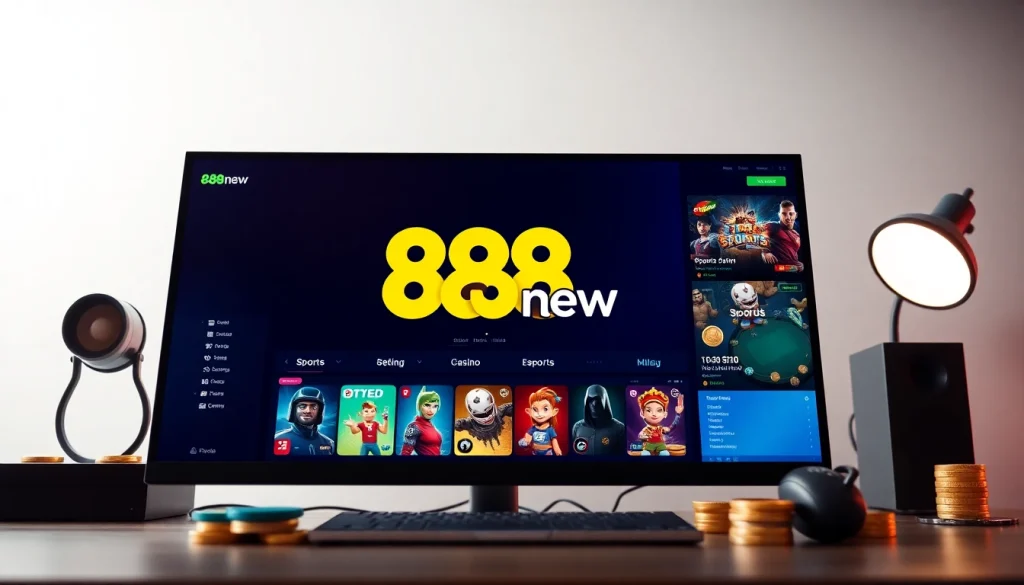 Explore the user-friendly interface of 888new, showcasing diverse betting options and modern design elements.