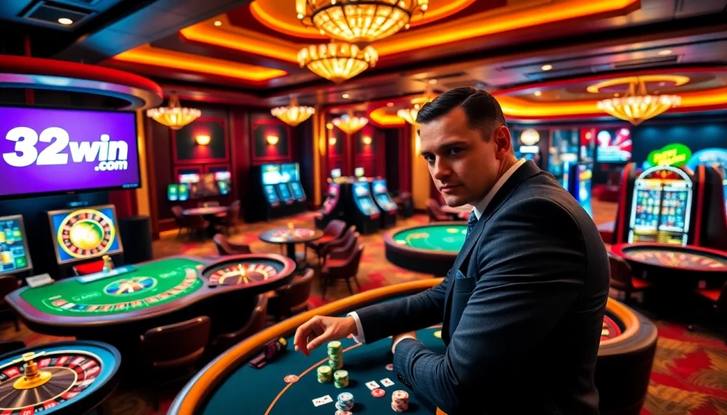 Experience the excitement of gambling at 32win com with luxurious tables and vibrant casino games.