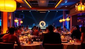 Dinner sxm at Club Noir featuring elegant dining with luxurious decor, exquisite cocktails, and vibrant entertainment ambiance.