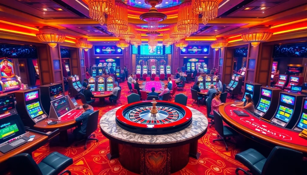 Experience the thrill of online gaming at trang chủ 789win with vibrant casino tables and lively players.