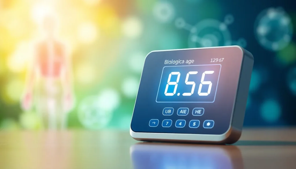 Using the biological age calculator to reveal your true age through a sleek interface.