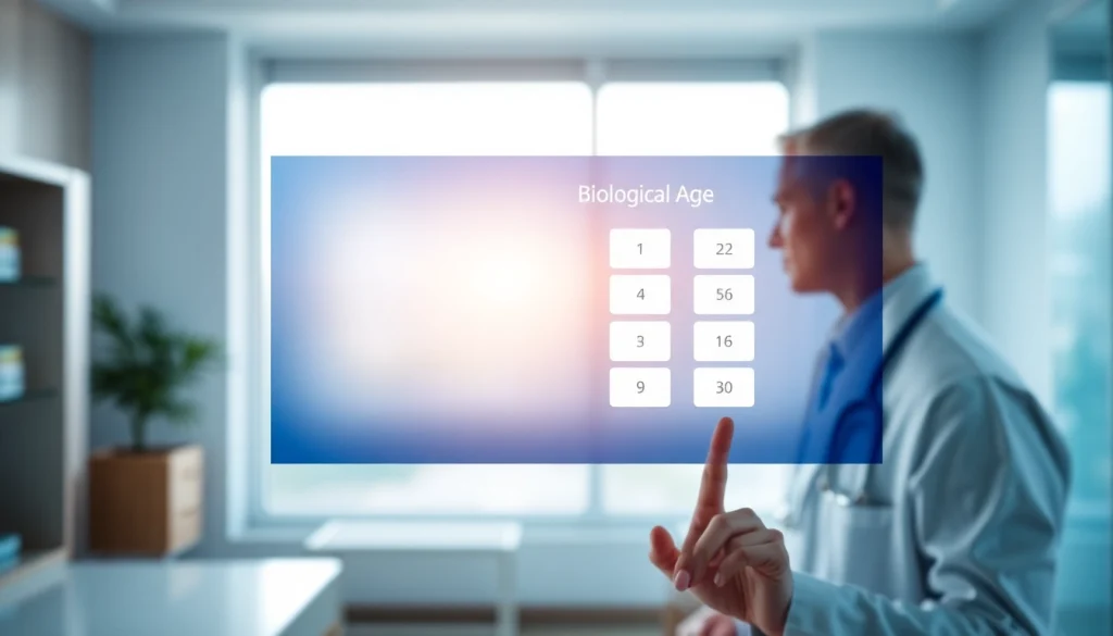 Calculate your true health with the biological age calculator set in a welcoming healthcare environment.