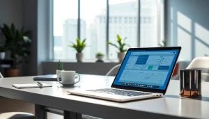 WPS办公 interface displayed on a modern laptop in a sleek office setting, highlighting AI tools.