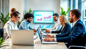 Engaging scene with Business Consultants in Dubai collaborating in a modern office.